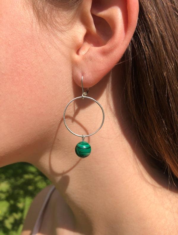 Salome Designs Katy Malachite Earrings