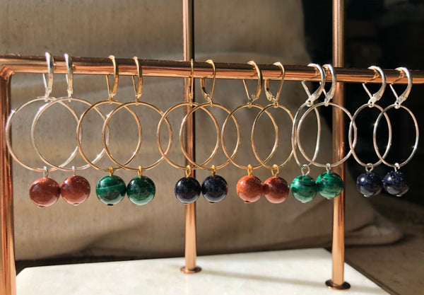 Salome Designs Katy Malachite Earrings