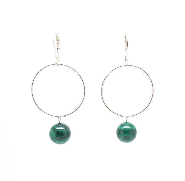 salome designs Katy Malachite Earrings