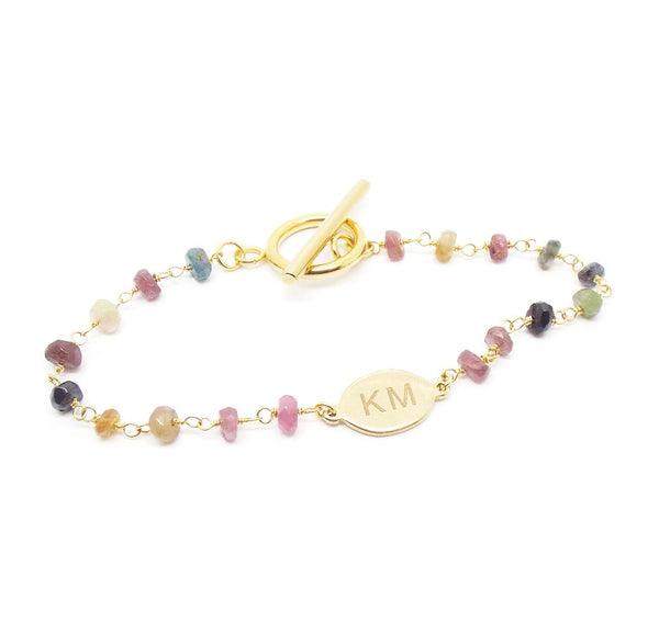 salome designs Monogrammed Carina Bracelet