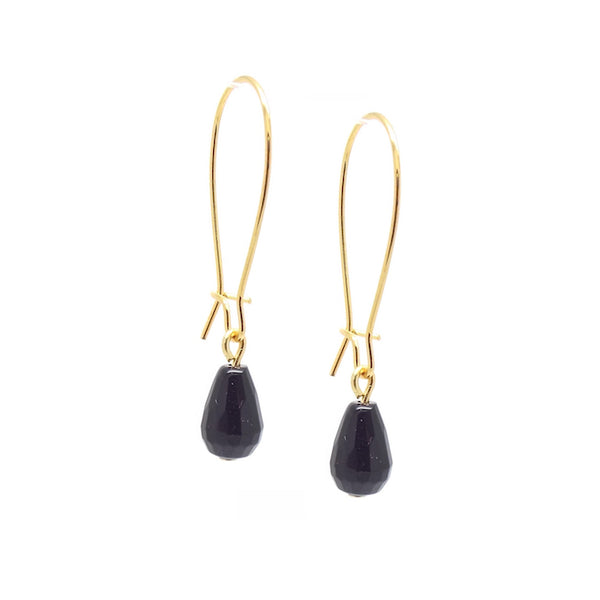salome designs Noir Quartz Drop Earrings