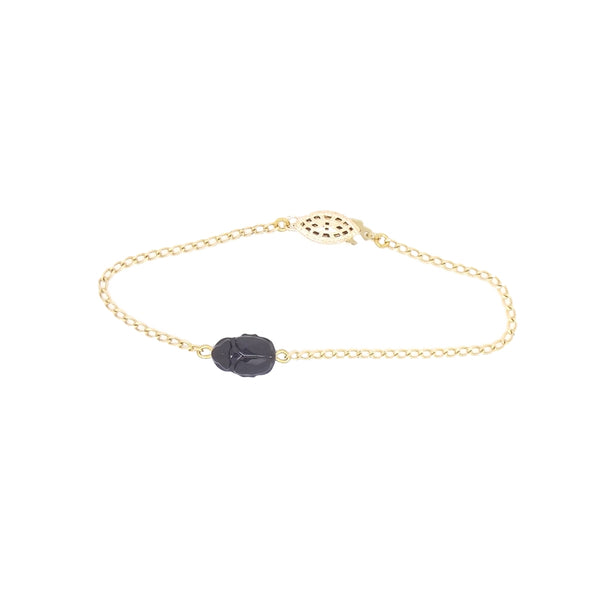 salome designs Noir Scarab Bracelet