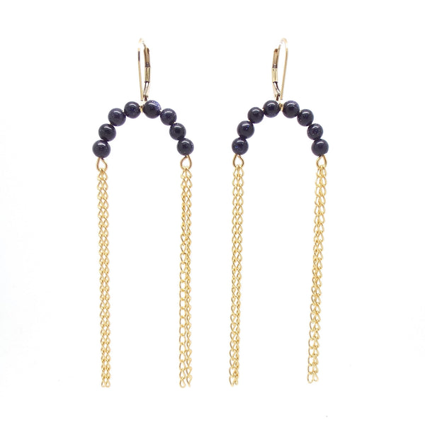 salome designs Nola goldstone earrings