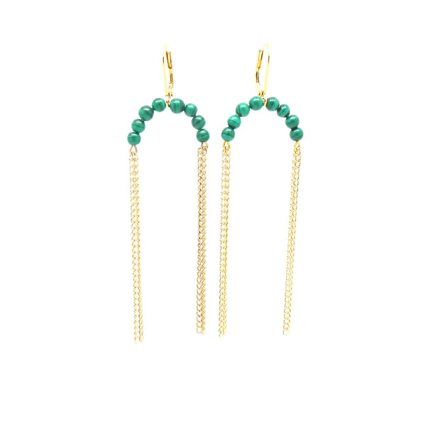 salome designs NOLA Malachite Earrings