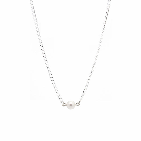 salome designs Pearl Necklace - Silver