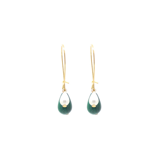 salome designs Penelope Malachite 3-in-1 Earrings