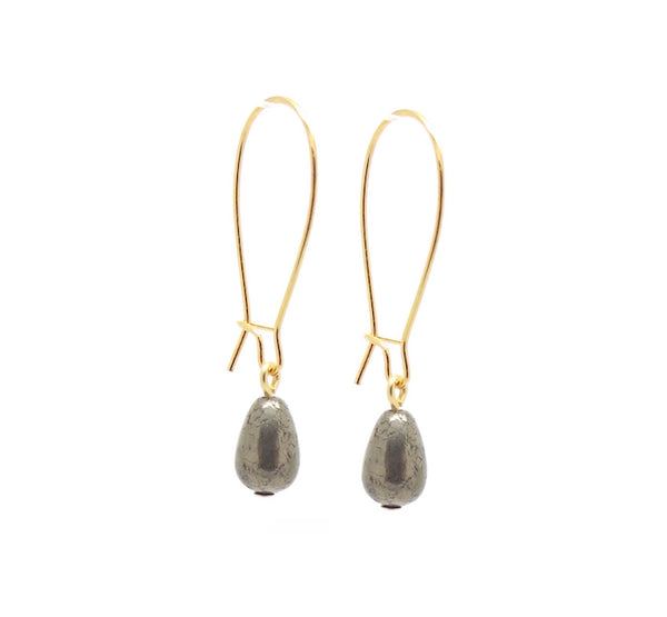 salome designs Pyrite Drop Earrings