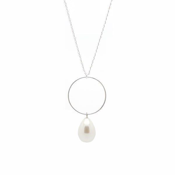 salome designs Signature Pearl Necklace - Silver