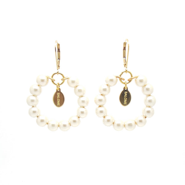 salome designs Tribal pearl earrings