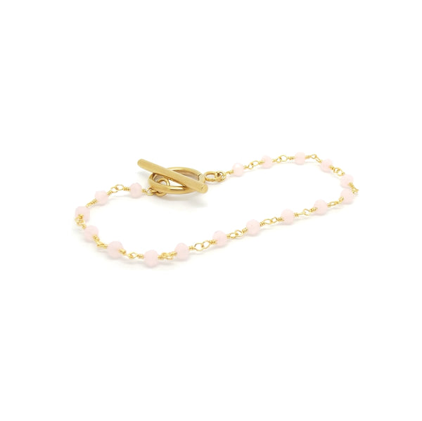 salome designs Valentina Rose Quartz Bracelet