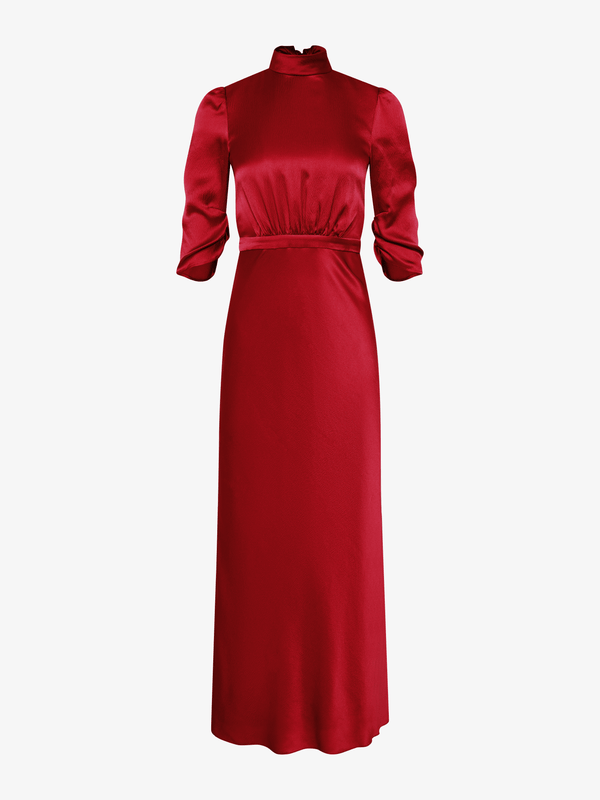 saloni Adele dress in Garnet Red
