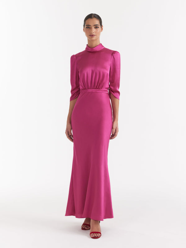 Saloni Adele Dress In Pink Flambé