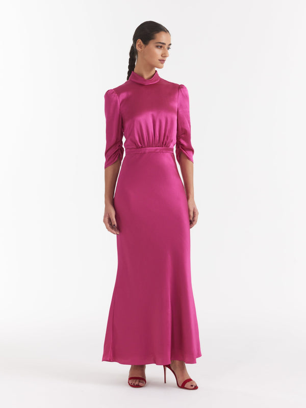 Saloni Adele Dress In Pink Flambé
