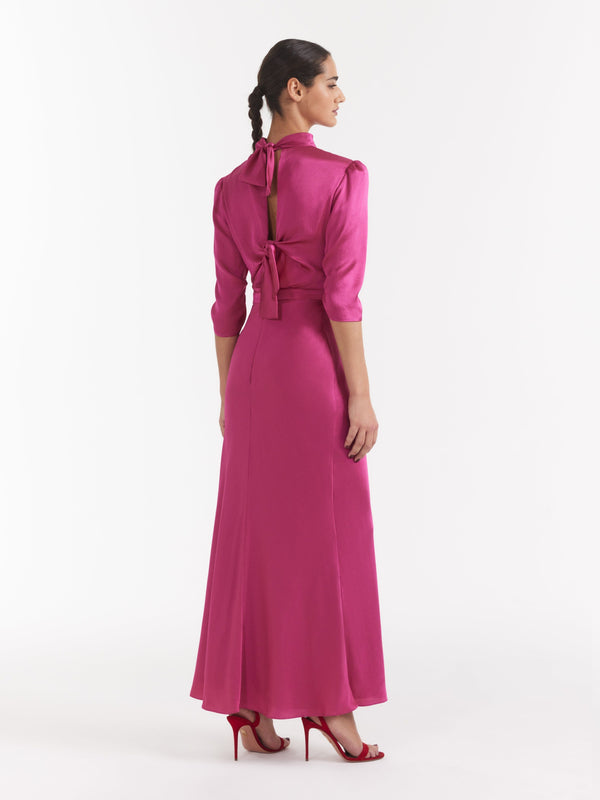 Saloni Adele Dress In Pink Flambé
