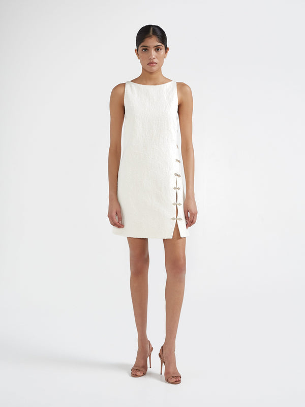 Saloni Alba Dress In Ivory
