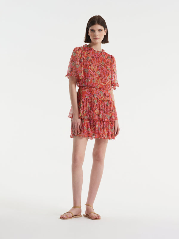 Saloni Ava D Dress In Sandstone Rouge