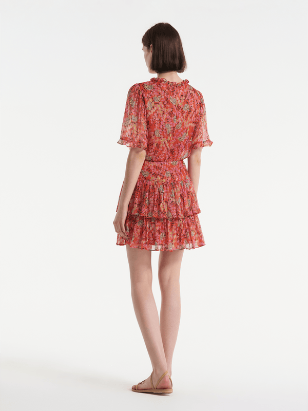 Saloni Ava D Dress In Sandstone Rouge