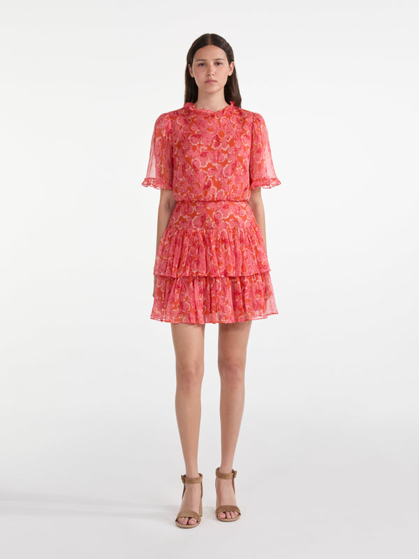 Saloni Ava D Dress Traceri Rouge