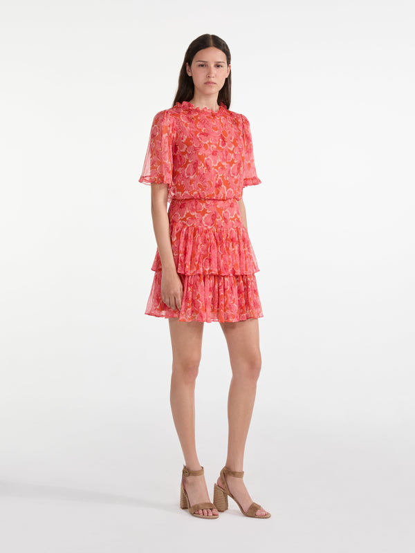 Saloni Ava D Dress Traceri Rouge