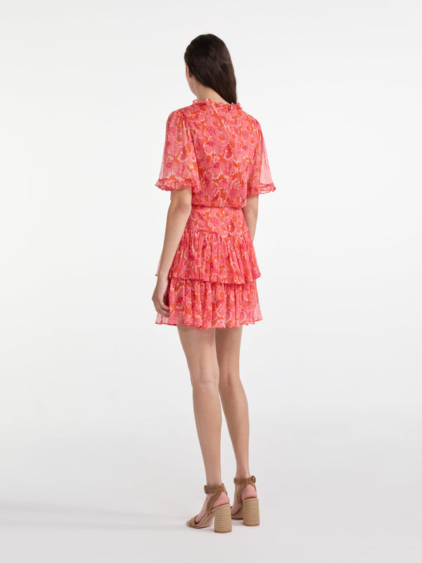 Saloni Ava D Dress Traceri Rouge