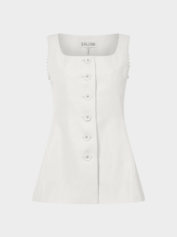 saloni Bibba Sleeveless Jacket in Cream