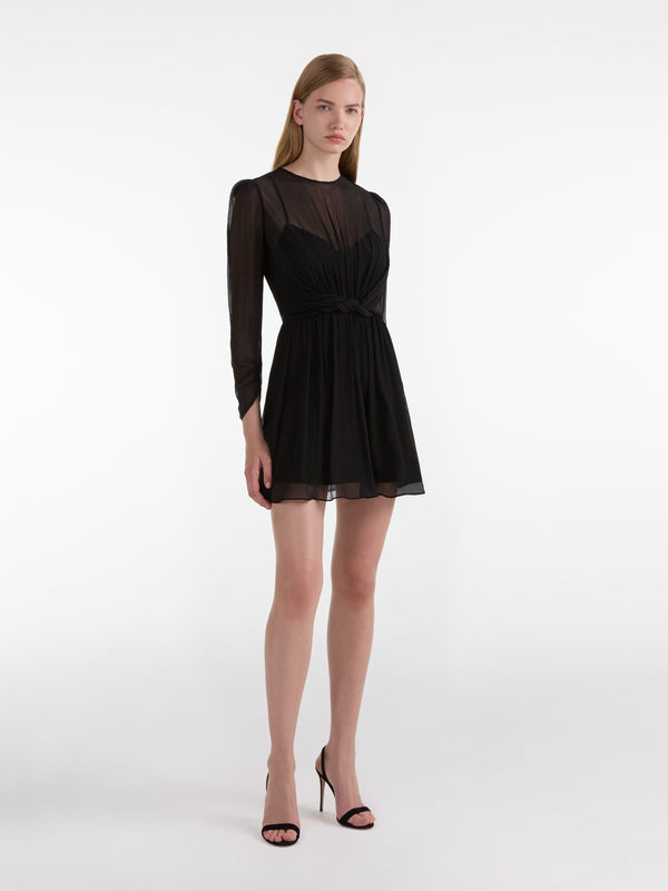 Saloni Blythe B Mini Dress In Black