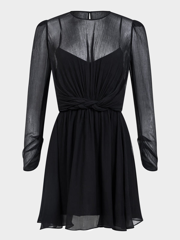 saloni Blythe B Mini Dress in Black