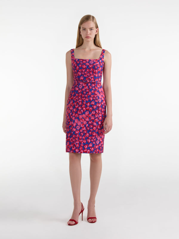 Saloni Bora Dress In Azure Flamingo