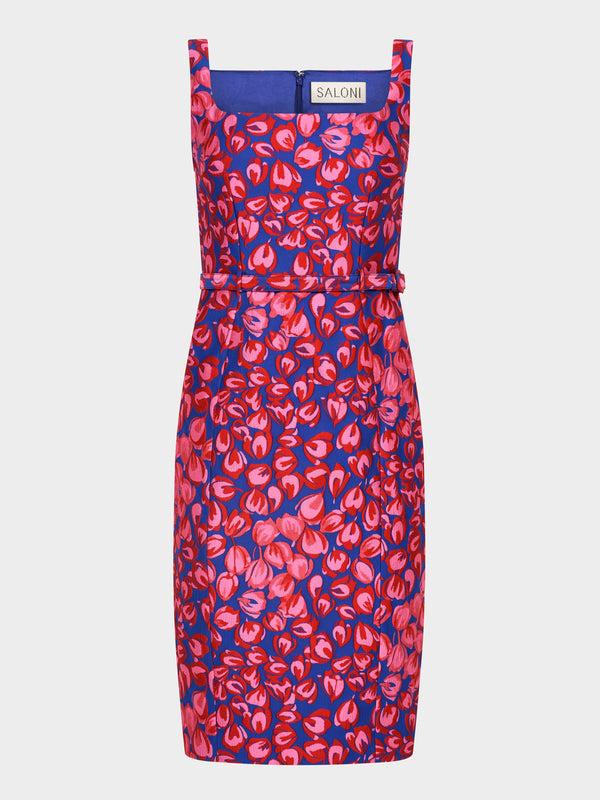 saloni Bora Dress in Azure Flamingo