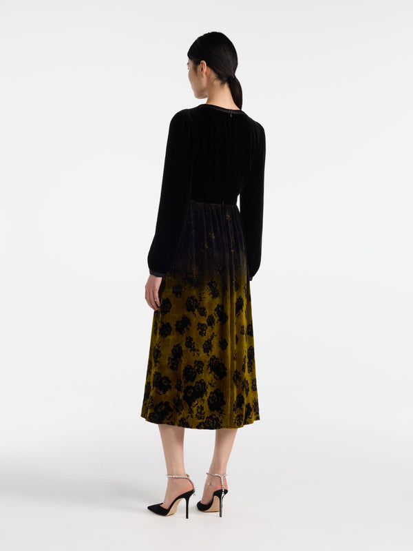 saloni Camille E Dress In Golden Rosebay