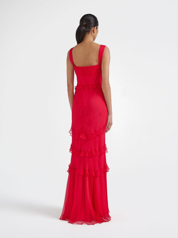 Saloni Chandra Dress Bright Fuchsia