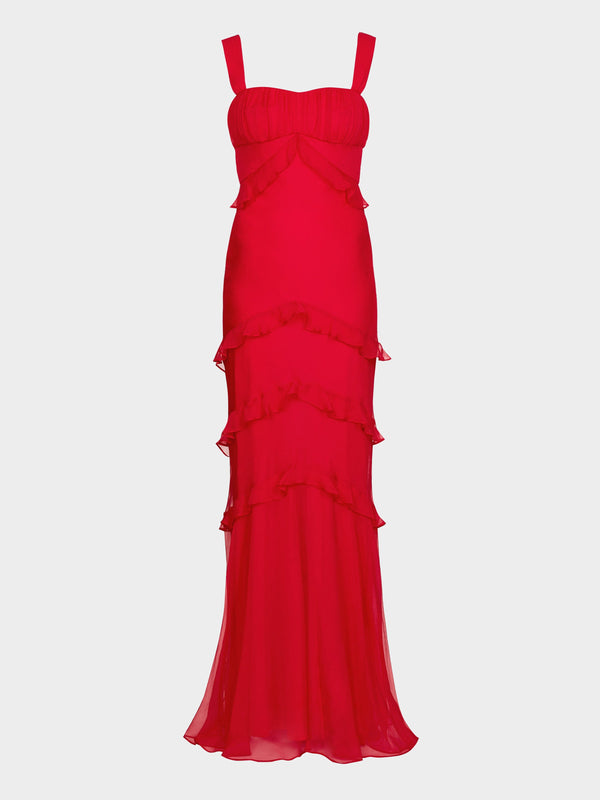 saloni Chandra Dress Bright Fuchsia