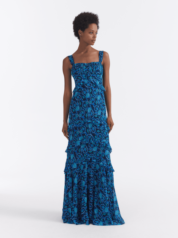 Saloni Chandra Dress In Harvest Midnight