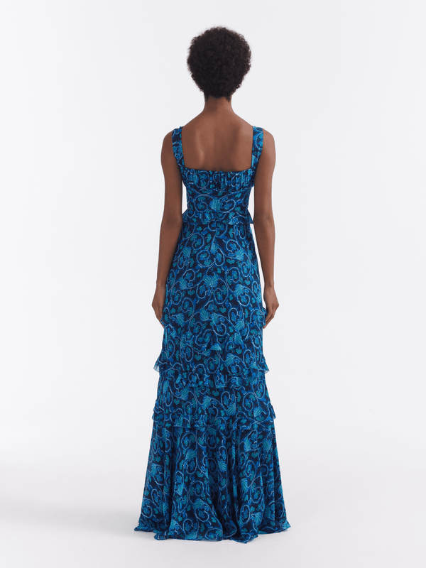 Saloni Chandra Dress In Harvest Midnight