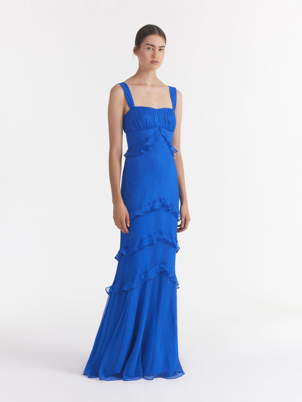 Saloni Chandra Dress In Lapis Blue