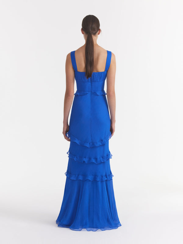 Saloni Chandra Dress In Lapis Blue