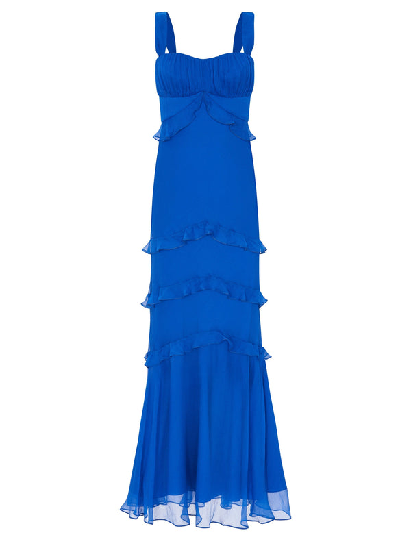 saloni Chandra Dress in Lapis Blue