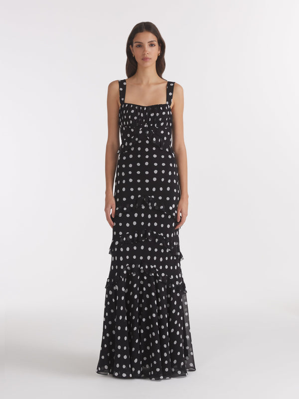 Saloni Chandra Dress In Mono Dot