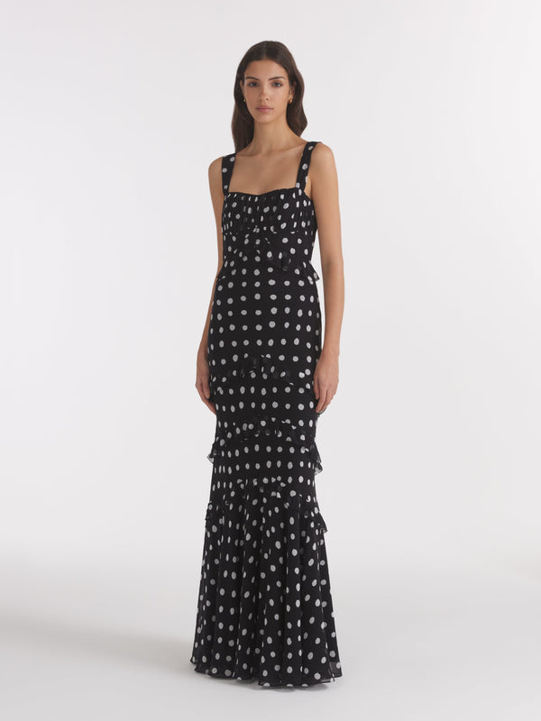 Saloni Chandra Dress In Mono Dot