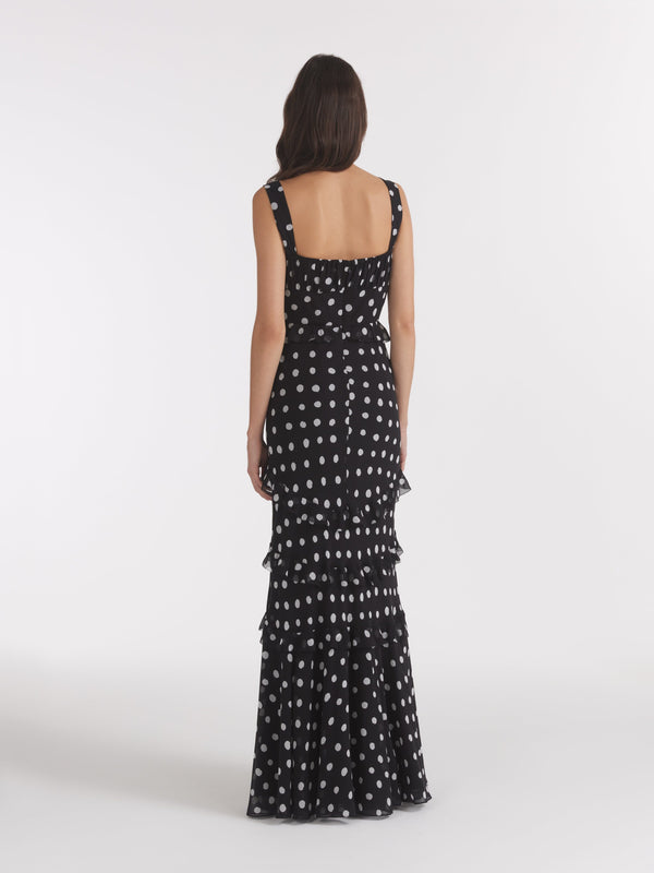 Saloni Chandra Dress In Mono Dot
