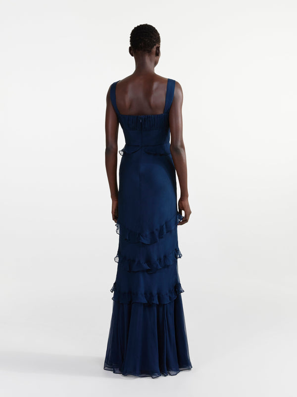 Saloni Chandra Dress In Navy