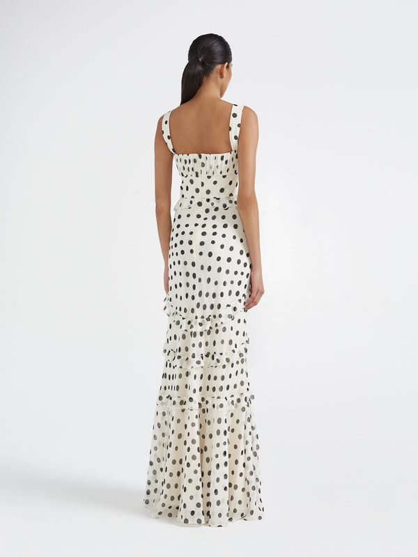 Saloni Chandra Dress In Tusk Dot
