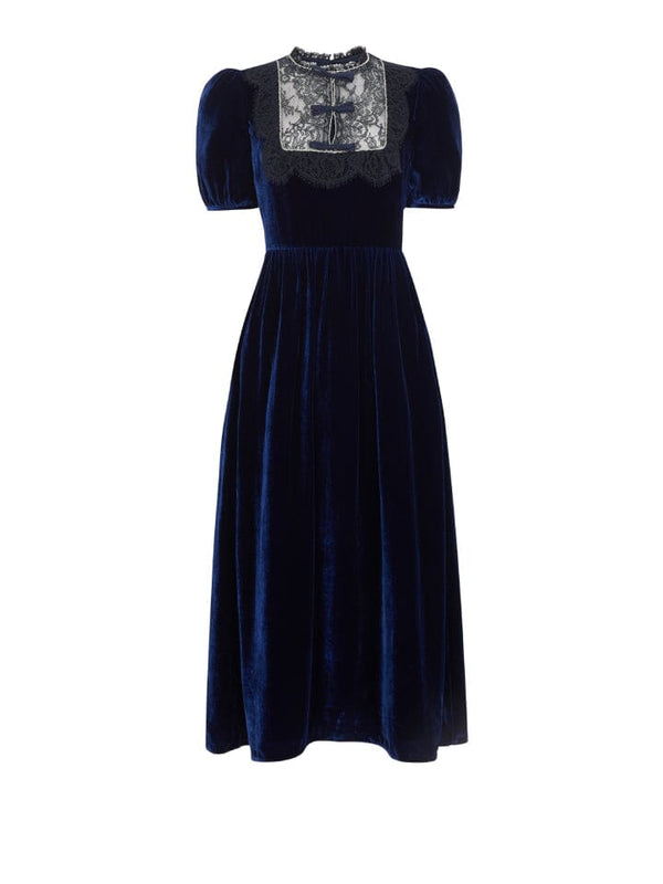 saloni Cherie Dress in Sapphire