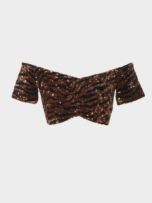 saloni Clementine Choli in Black Tiger Embroidery