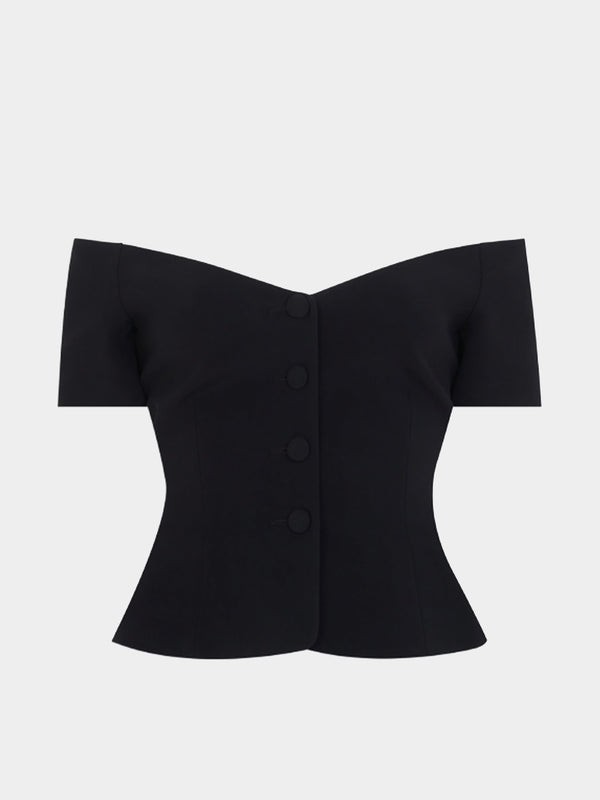 saloni Clementine Top in Black