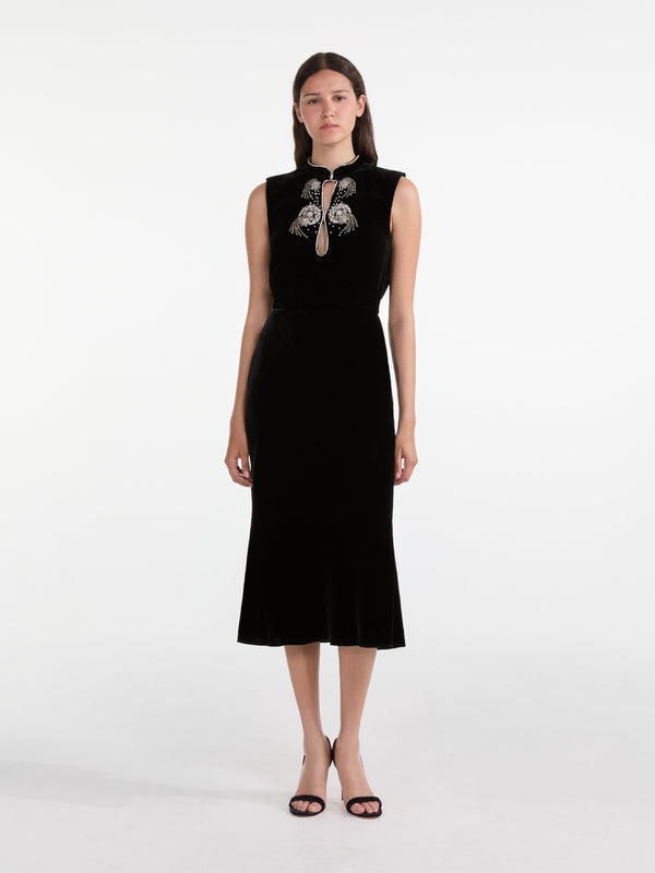 Saloni Diane Dress In Black Celestial Rays