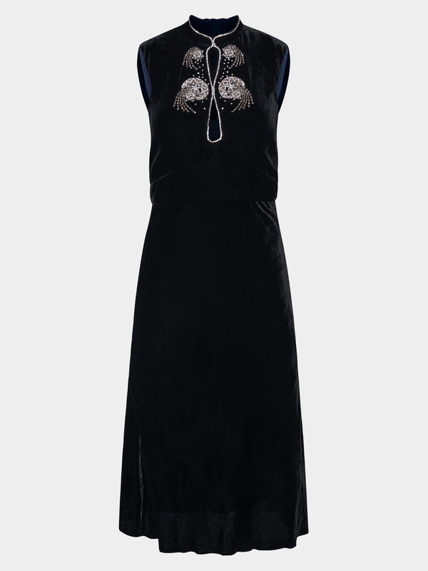 saloni Diane Dress in Black Celestial Rays