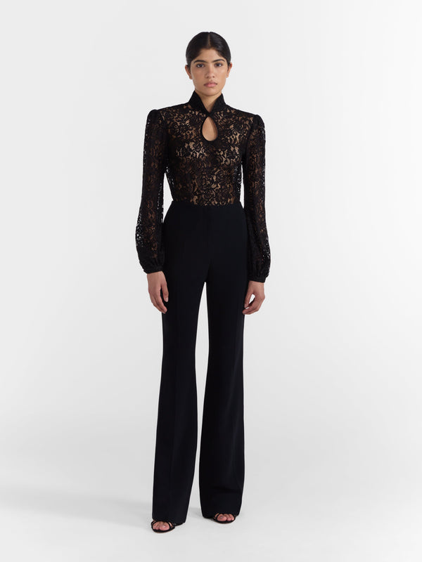 Saloni Domino Top In Black