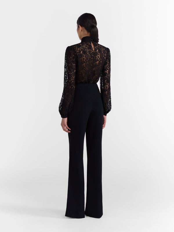 Saloni Domino Top In Black