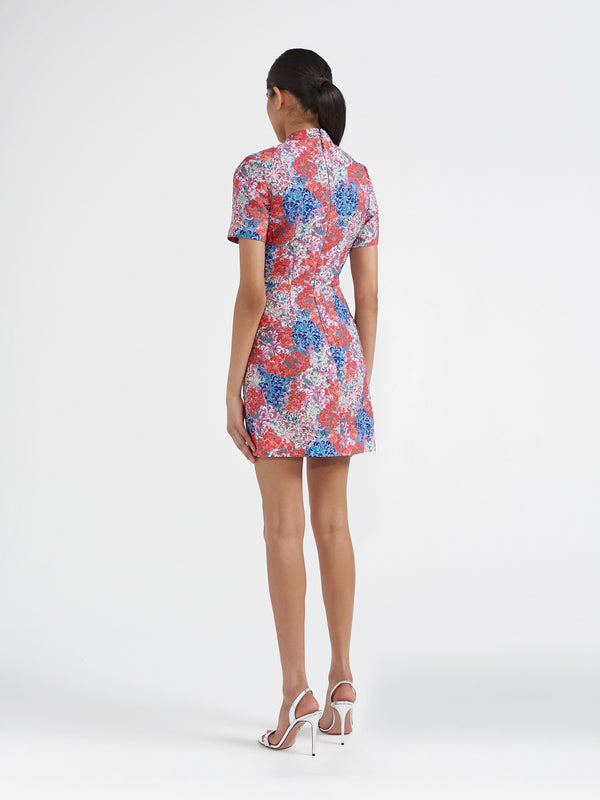 Saloni Draped Min Dress In Florentina Sea